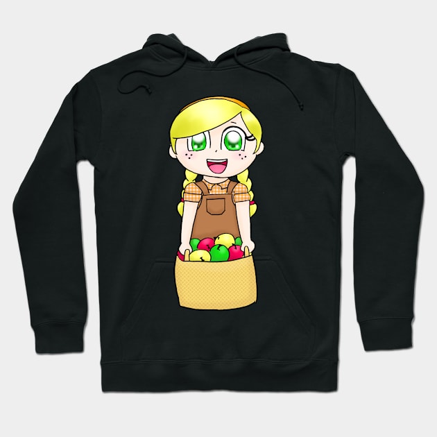 Girl With Apple Basket Hoodie by dogbone42